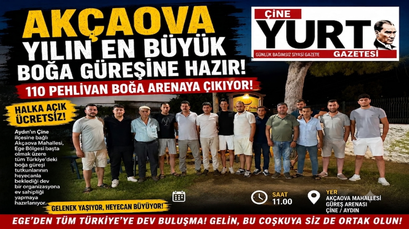 AKÇAOVA YILIN EN BÜYÜK BOĞA GÜREŞİNE HAZIR: 110 PEHLİVAN BOĞA ARENAYA ÇIKIYOR!