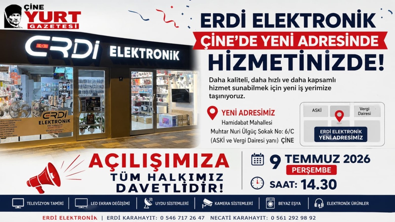 ERDİ Elektronik Çine'de Yeni Adresinde Hizmete Başlıyor