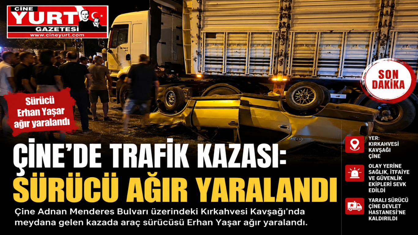Çine’de Trafik Kazası: Sürücü Ağır Yaralandı