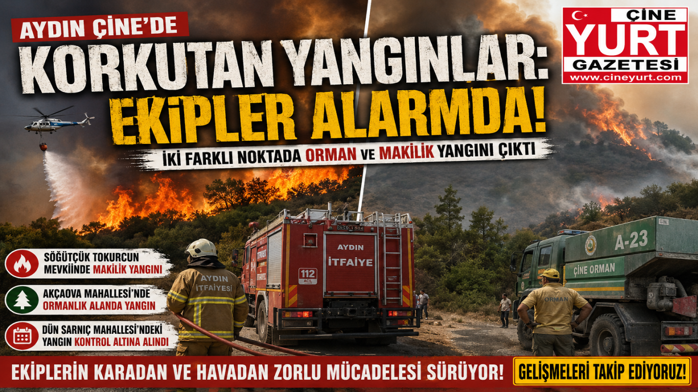 AYDIN ÇİNE'DE KORKUTAN YANGINLAR: EKİPLER ALARMDA!