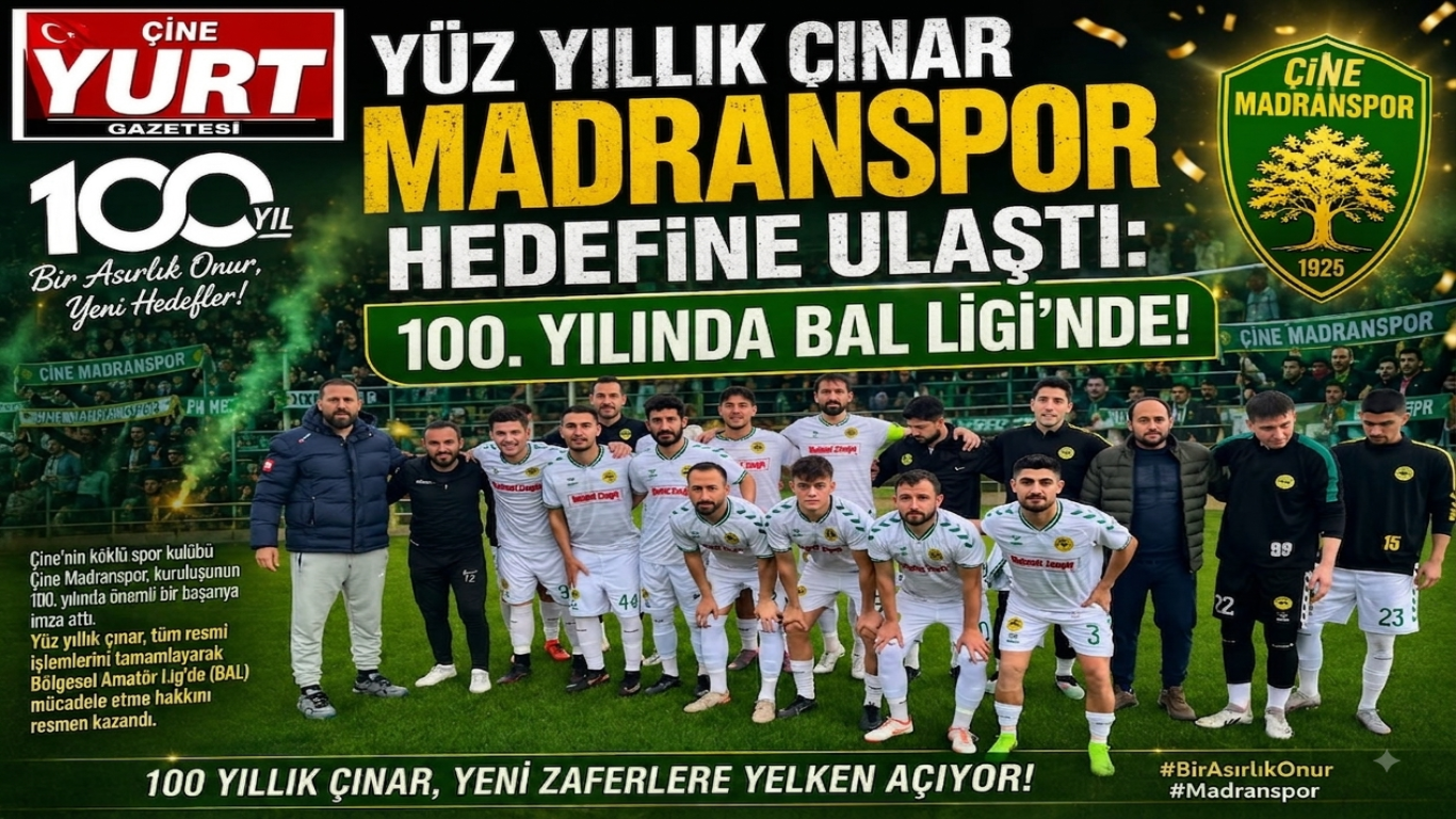 YÜZ YILLIK ÇINAR MADRANSPOR HEDEFİNE ULAŞTI: 100. YILINDA BAL LİGİ’NDE!