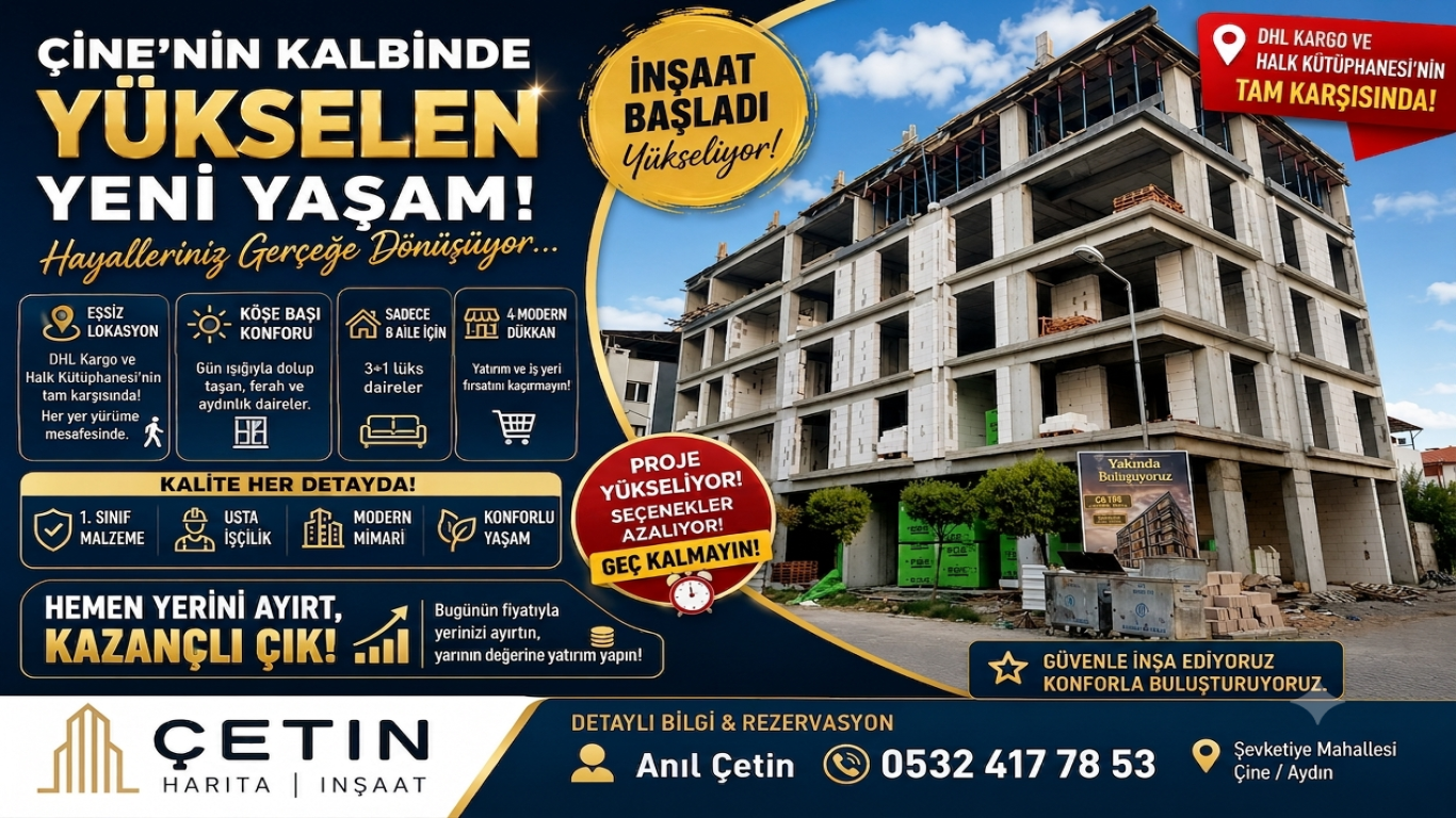ÇİNE’DE DAİRELER HIZLA TÜKENİYOR: FIRSAT DAİRELERİNDE SON DÖNEM!