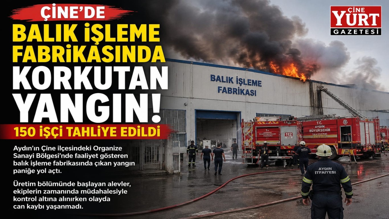 Çine’de Balık İşleme Fabrikasında Korkutan Yangın: 150 Kişi Tahliye Edildi