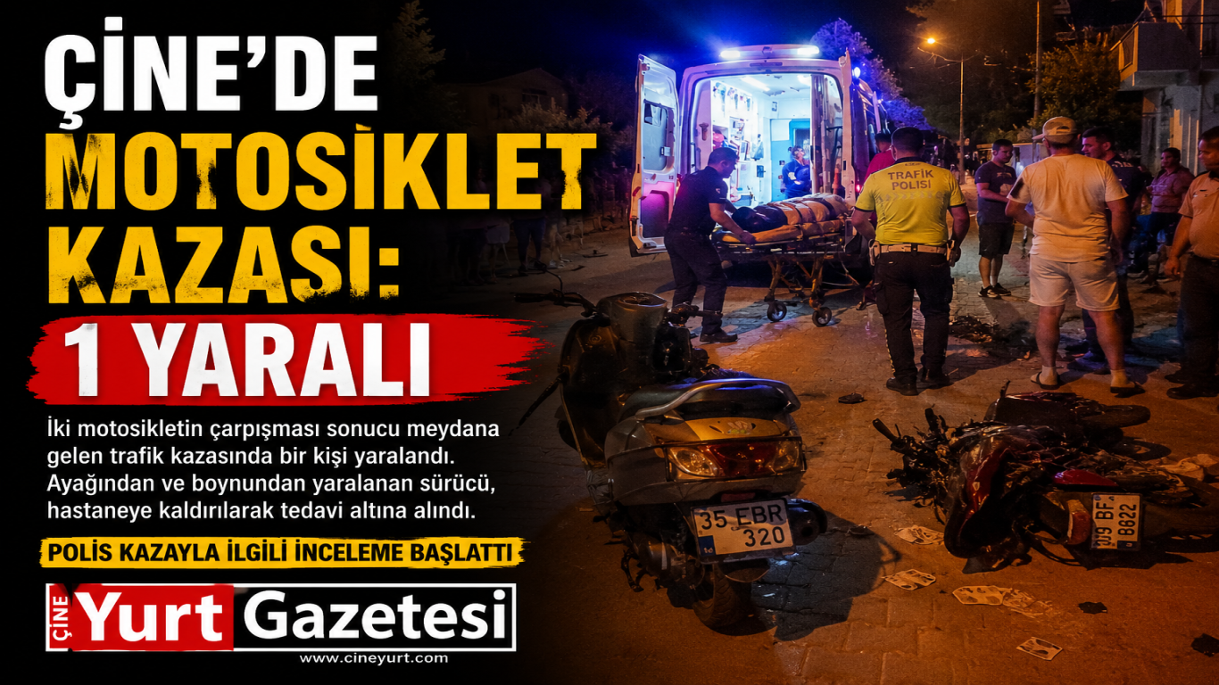 Çine’de Motosiklet Kazası: 1 Yaralı