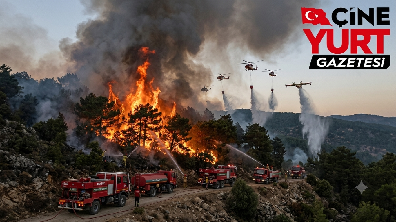 Çine Yağcılar ve Kuruköy Üstündeki Yangın Söndürüldü