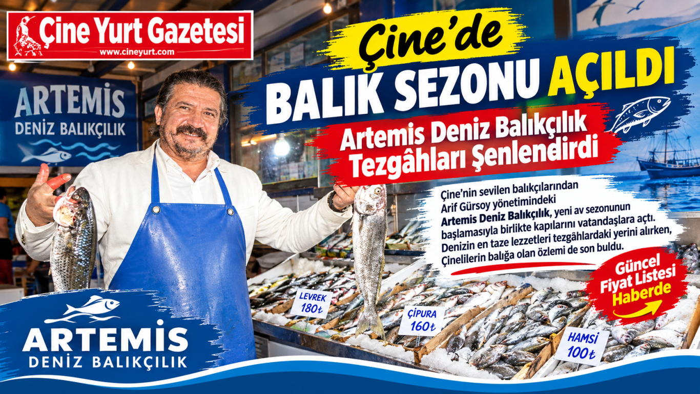 Çine’de Balık Sezonu Açıldı: Artemis Deniz Balıkçılık Tezgâhları Şenlendirdi