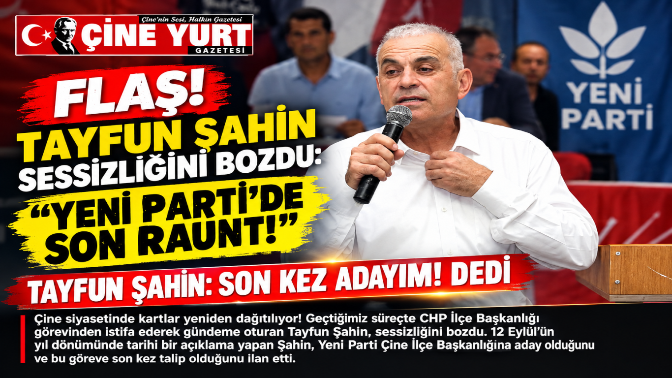 FLAŞ! TAYFUN ŞAHİN SESSİZLİĞİNİ BOZDU: