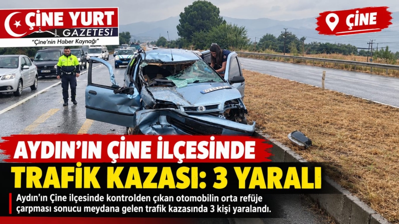 Aydın’ın Çine İlçesinde Trafik Kazası: 3 Yaralı