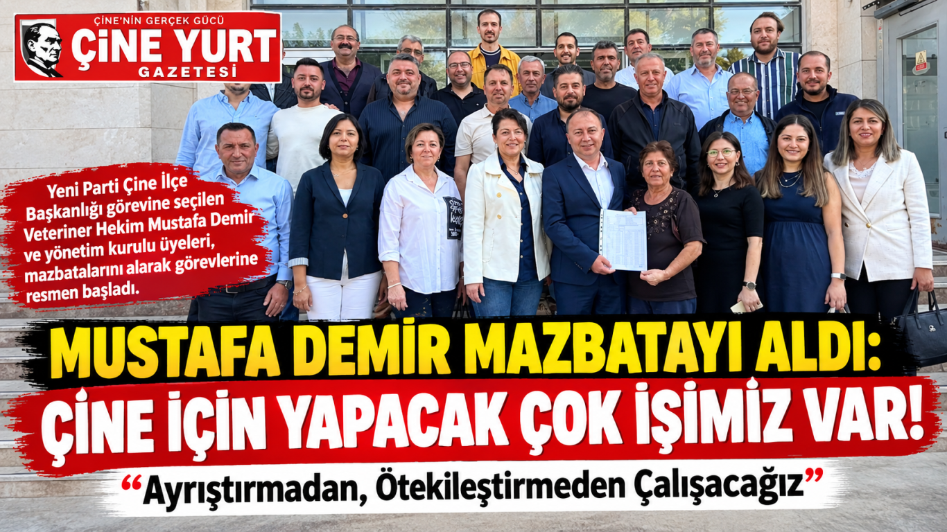MUSTAFA DEMİR MAZBATIYI ALDI: ÇİNE İÇİN YAPACAK ÇOK İŞİMİZ VAR!