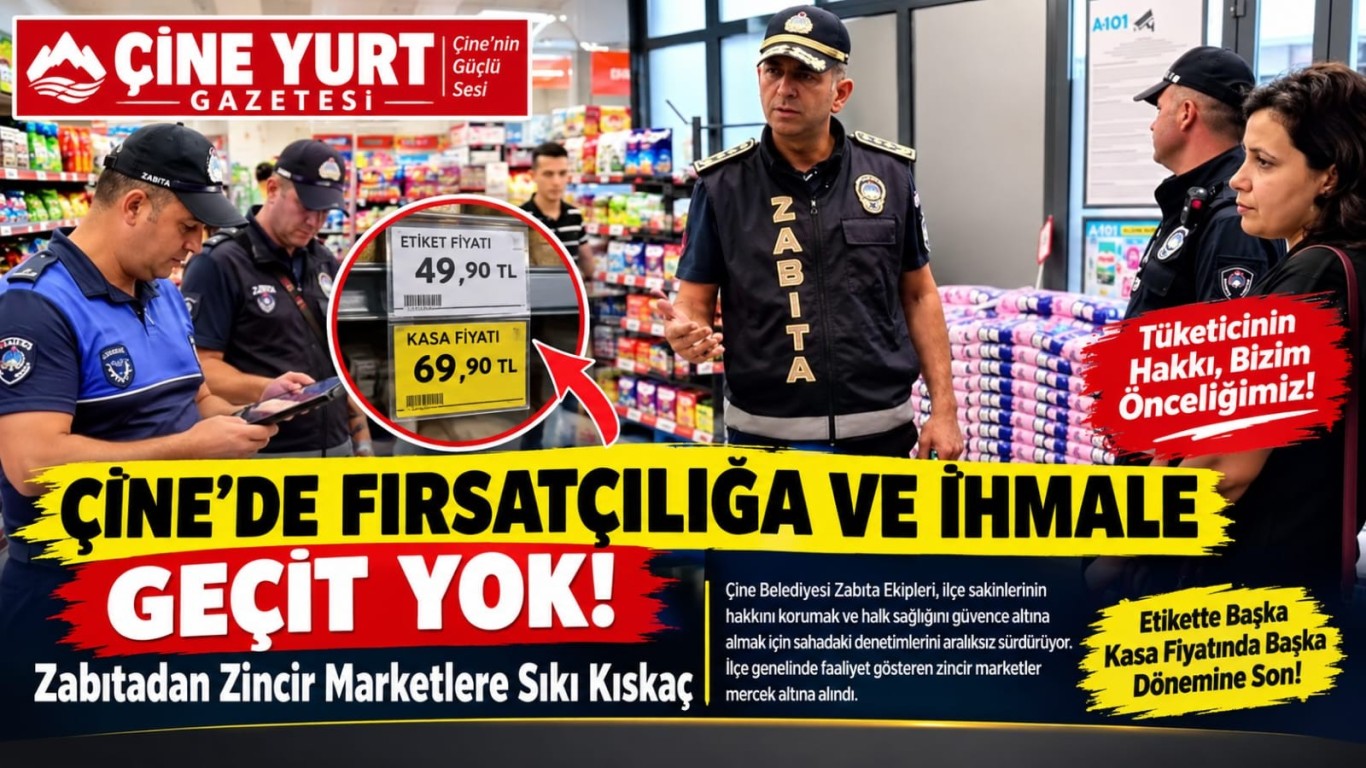 Çine’de Fırsatçılığa ve İhmale Geçit Yok! Zabıtadan Zincir Marketlere Sıkı Kıskaç
