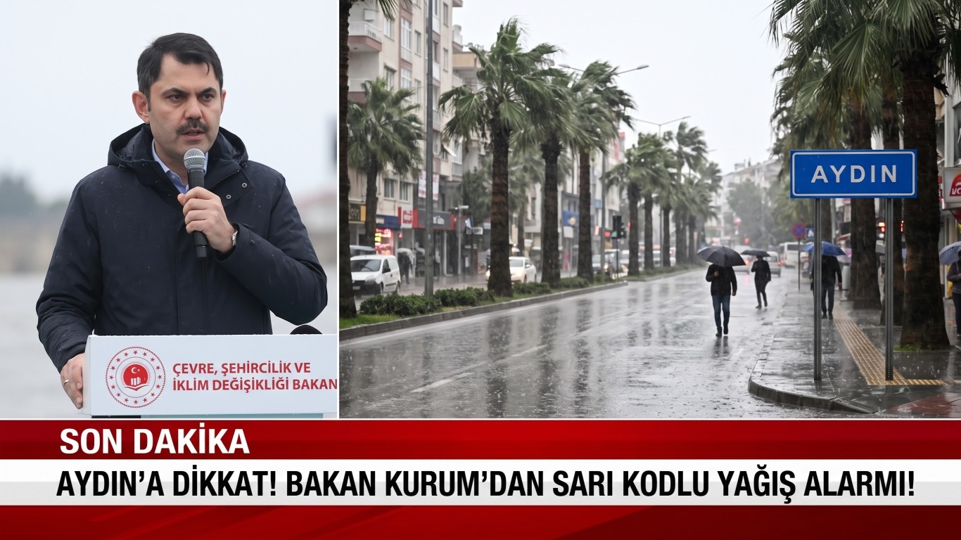 Aydın’a Dikkat! Bakan Kurum Uyardı: Kent İçin Sarı Kodlu Yağış Alarmı!