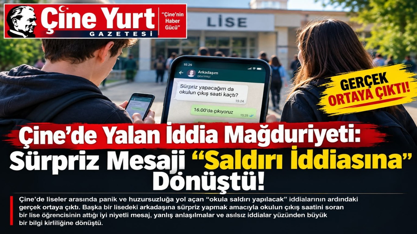 Çine’de Yalan İddia Mağduriyeti: Sürpriz Mesajı Saldırı İddiasına Dönüştü!