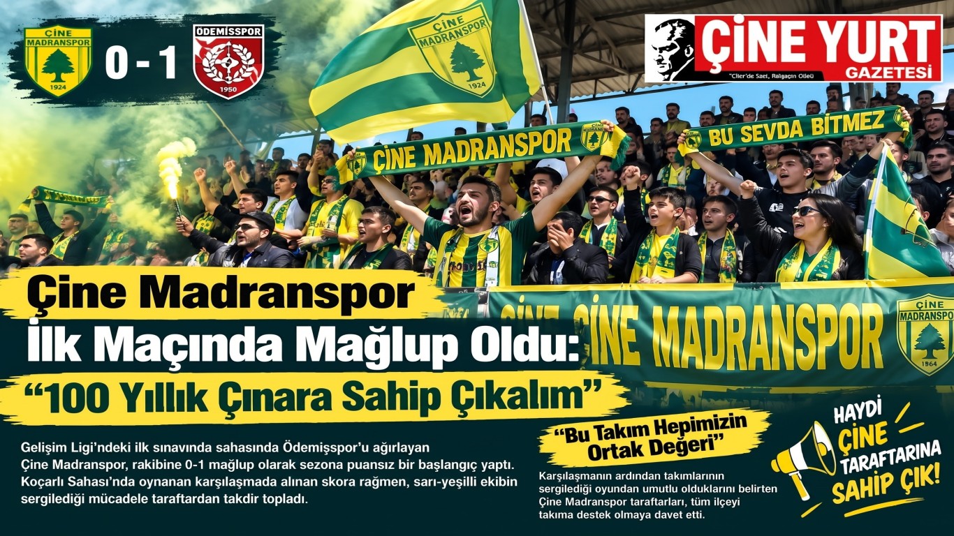 Çine Madranspor İlk Maçında Mağlup Oldu: 100 Yıllık Çınara Sahip Çıkalım