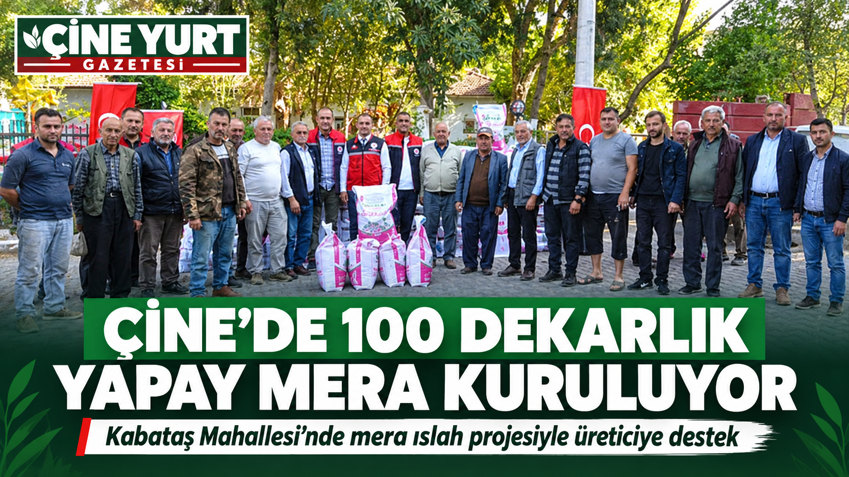 ÇİNE'DE 100 DEKARLIK YAPAY MERA KURULUYOR