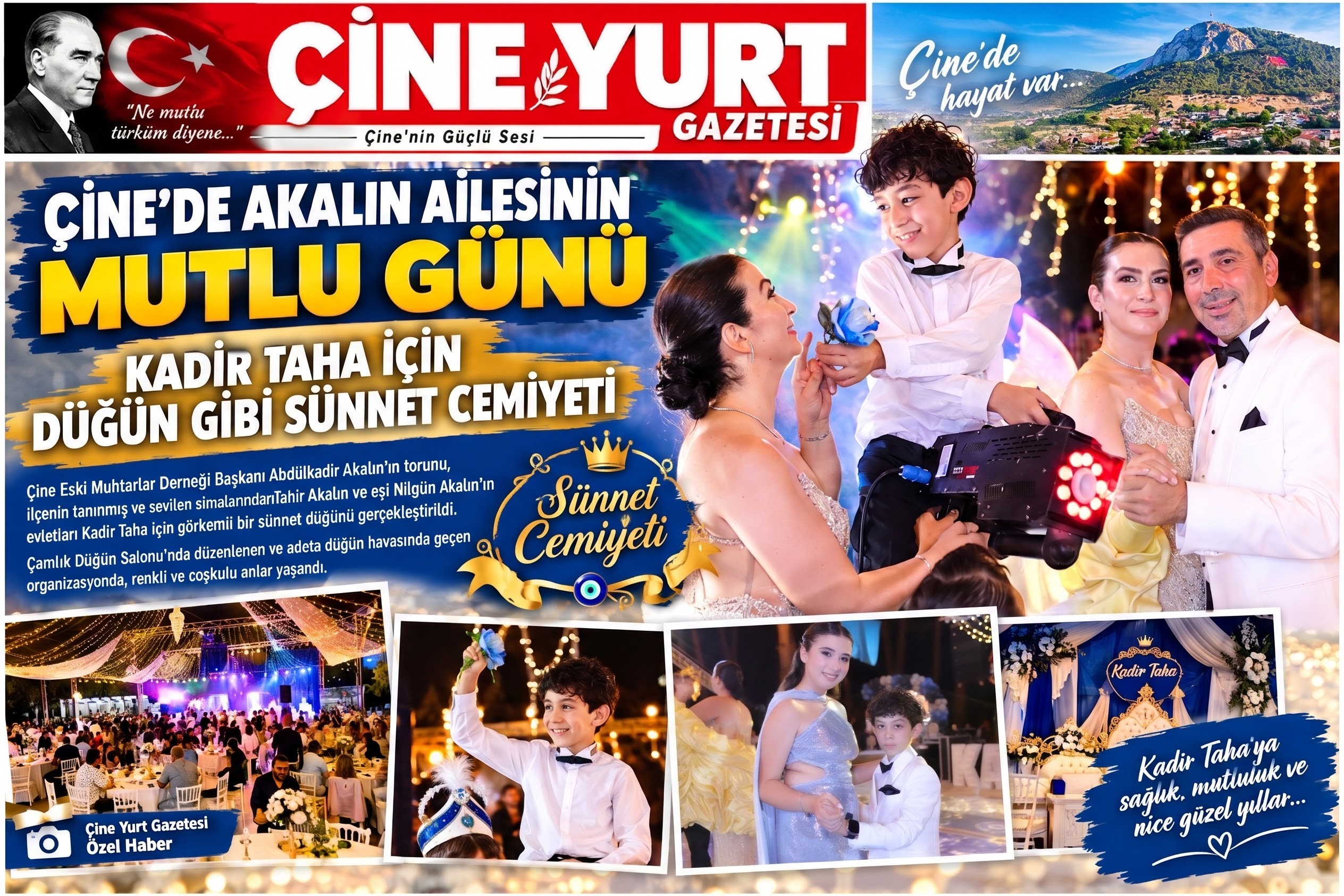 ÇİNE’DE AKALIN AİLESİNİN MUTLU GÜNÜ: KADİR TAHA İÇİN DÜĞÜN GİBİ SÜNNET CEMİYETİ