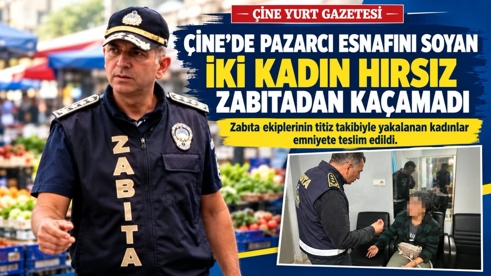 Çine’de Pazarcı Esnafını Soyan İki Kadın Hırsız Zabıtadan Kaçamadı